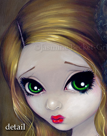 Beauty and the Beast gothic big eye fairy art fae PRINT  