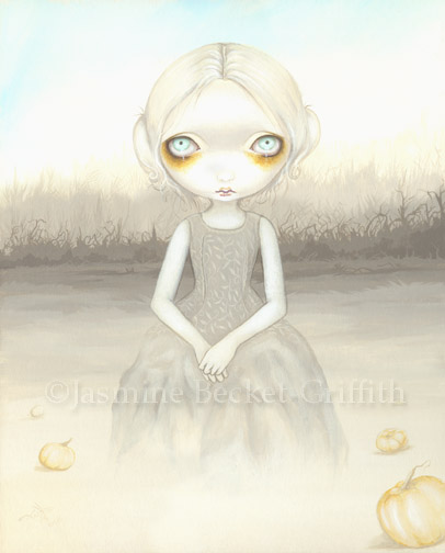 Ghost of the Pumpkin Patch a beautiful BIG 12x16 fantasy print