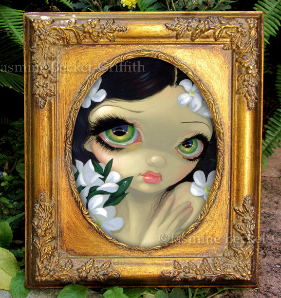 White Oleander Fairy Jasmine Becket Griffith ORIGINAL PAINTING lowbrow 