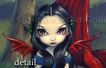 Red Dragon fairy faery fantasy gothic art Jasmine Becket Griffith 